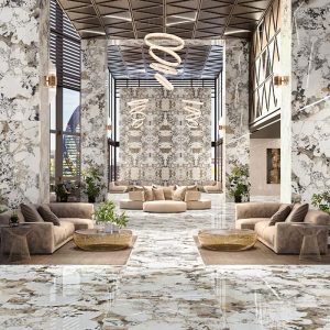 White Glossy Marble Effect Wall & Floor Gres Porcelain Tile 60x120 Patagonia