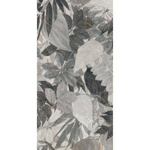 Grey Matt Rocker Patchwork Effect Gres Porcelain Tile 60x120 Genesis Dec Flora Cold