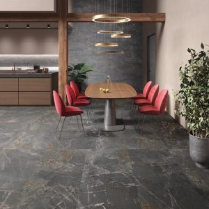 Industrial Anthracite Matt Rocker Marble Effect Wall & Floor Gres Porcelain Tile 60x120 Genesis Antrax LaFenice
