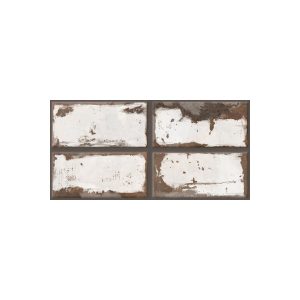 Rustic Brick Effect Wall Covering White Body Tile 20x40 FS Iron White