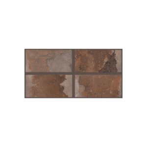 Rustic Brick Effect Wall Covering White Body Tile 20x40 FS Iron Oxide