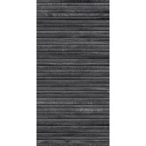 Black 3d Slat Wood Effect Wall Porcelain Tile 60x120 Ribbon