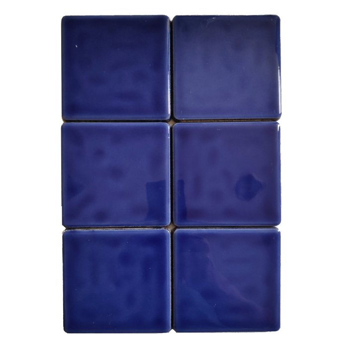 Modern Small Blue Glossy Square Wall Ceramic Tile 10×10 Lava Azul