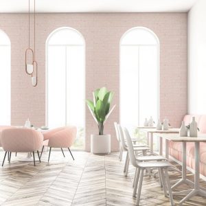 Modern Pink Glossy Terrazzo Effect Wall White Body Tile 5x25 Ducal Rosa