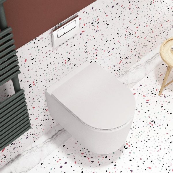 Μοντερνες κρεμαστες λεκανες τουαλετας rimless ιταλικες λευκες Bea Olympia