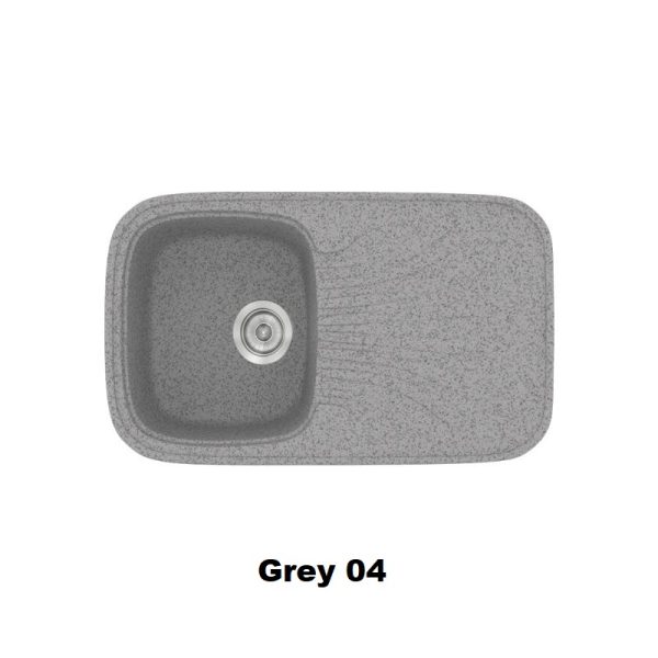 Grey Modern 1 Bowl Composite Kitchen Sink with Drainer 04 82x50 Classic 315 Sanitec