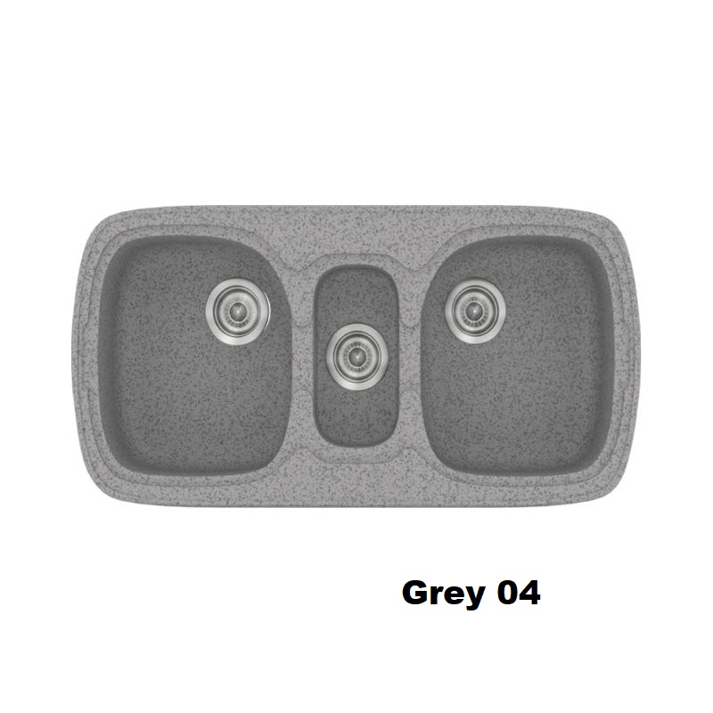 Grey Modern 2,5 Bowl Composite Kitchen Sink 96×51 04 Classic 303 Sanitec