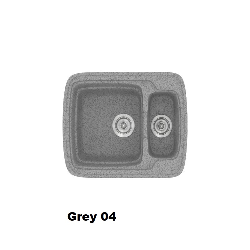 Grey Modern 1,5 Bowl Composite Kitchen Sink 60×51 04 Classic 314 Sanitec