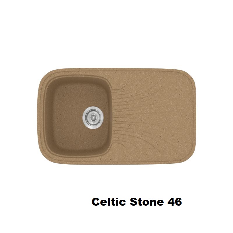 Καφε συνθετικοι νεροχυτες κουζινας με ποδια και γουρνα 82χ50 Celtic Stone 46 Classic 315 Sanitec