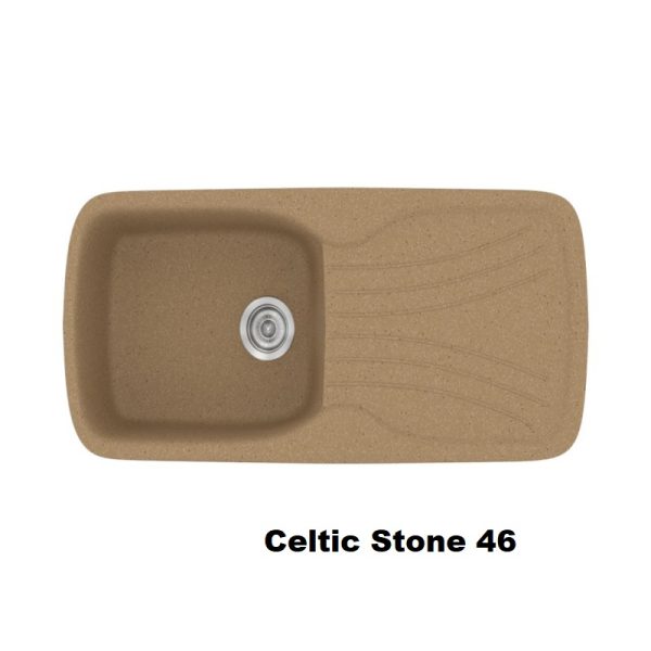 Καφε νεροχυτης κουζινας συνθετικος με μια γουρνα και μαξιλαρι μοντερνος 97χ51 Celtic Stone 46 Classic 308 Sanitec