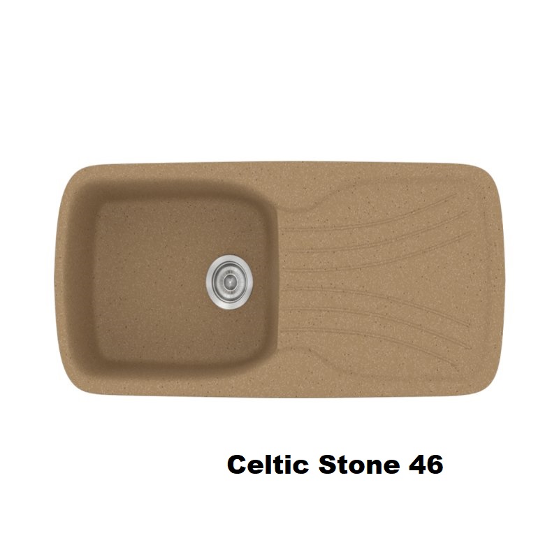 Καφε συνθετικος νεροχυτης κουζινας με μια γουρνα και μαξιλαρι μοντερνος 97χ51 Celtic Stone 46 Classic 308 Sanitec