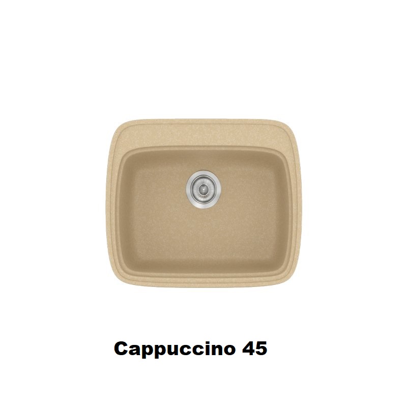 Μικροι νεροχυτες κουζινας συνθετικοι μοντερνοι μονοι χρωματος καπουτσινο 58χ50 Cappuccino 45 Classic 313 Sanitec