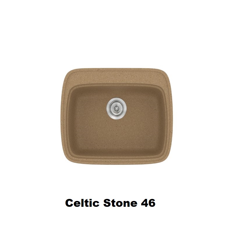 Μικροι συνθετικοι νεροχυτες κουζινας μοντερνοι με μια γουρνα 58χ50 Celtic Stone 46 Classic 313 Sanitec