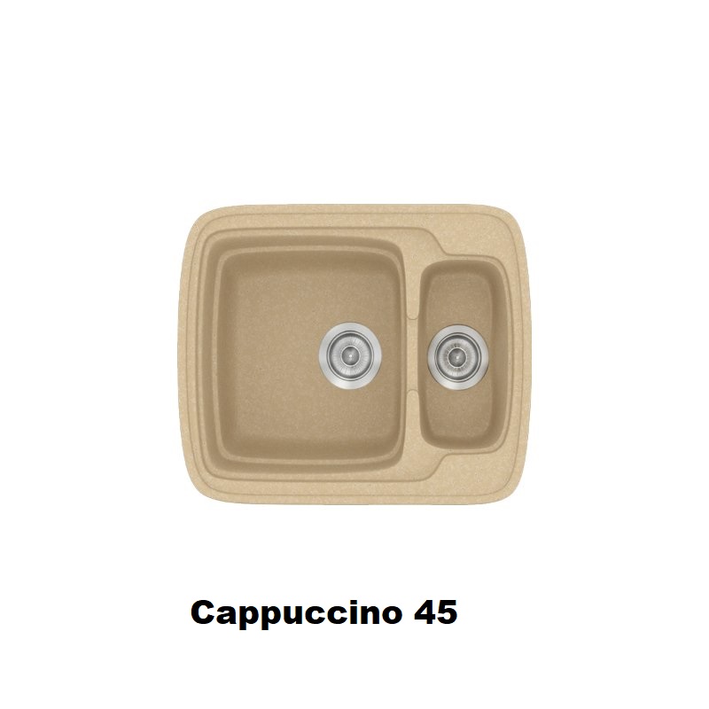 Cappuccino Modern 1,5 Bowl Composite Kitchen Sink 60×51 45 Classic 314 Sanitec