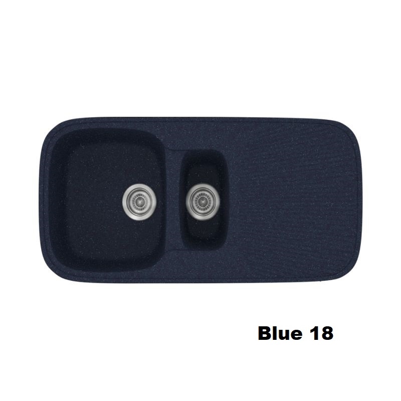 Μπλε συνθετικοι νεροχυτες με μαξιλαρι και δυο γουρνες μεγαλη και μικρη 97χ50 Blue 18 Classic 301 Sanitec