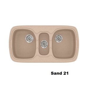 Sand Modern 2,5 Bowl Composite Kitchen Sink 96x51 21 Classic 303 Sanitec