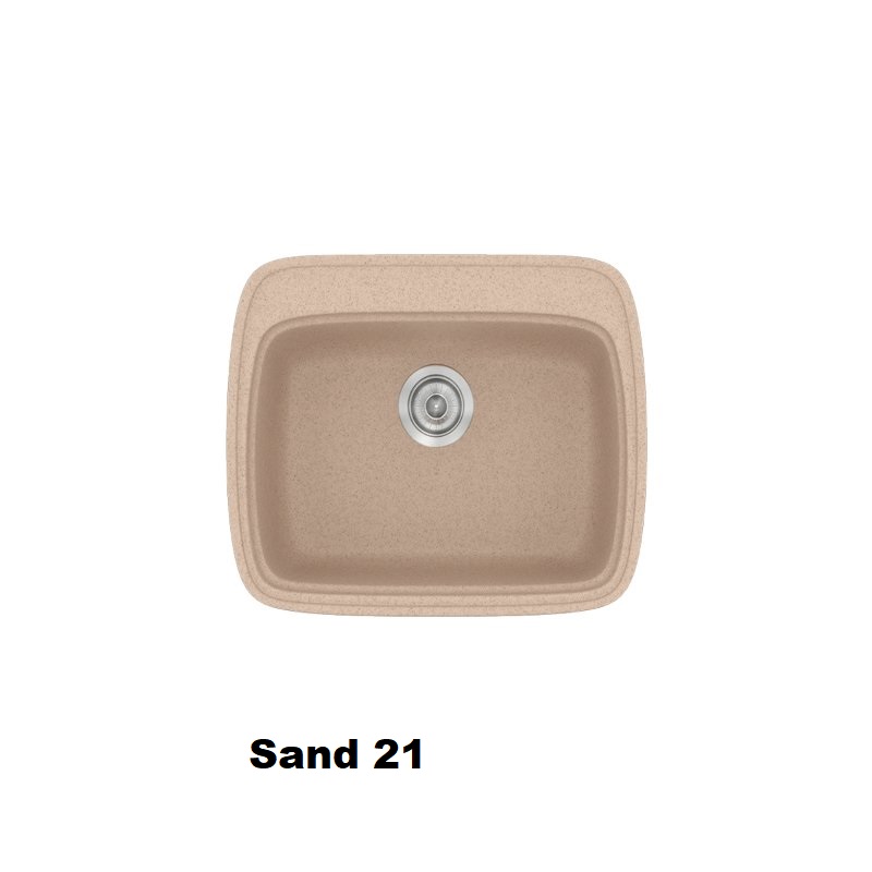 Νεροχυτες κουζινας συνθετικοι μικροι μοντερνοι μπεζ αμμου 58χ50 Sand 21 Classic 313 Sanitec