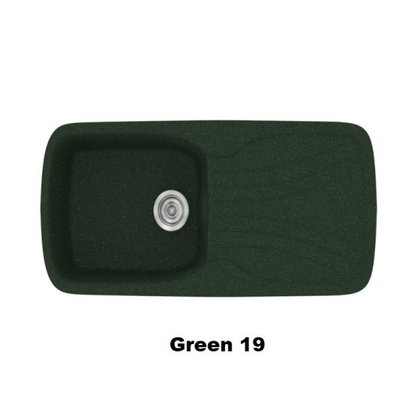 Πρασινοι νεροχυτες κουζινας συνθετικοι με 1 γουρνα και μαξιλαρι 97χ51 Green 19 Classic 308 Sanitec