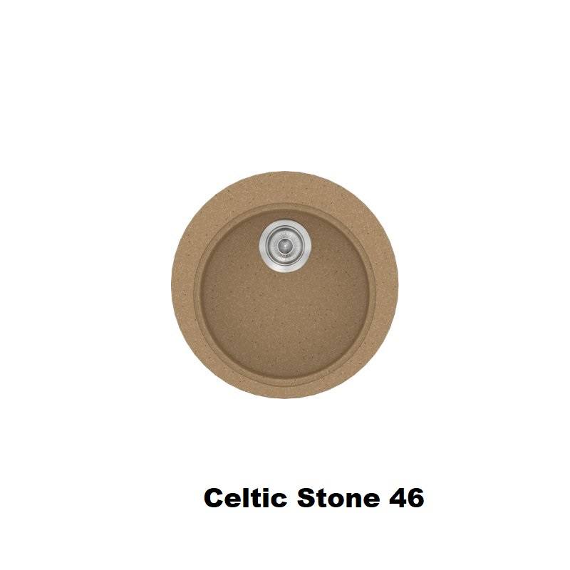 Στρογγυλοι νεροχυτες κουζινας συνθετικοι μοντερνοι καφε φ48 Celtic Stone 46 Classic 316 Sanitec