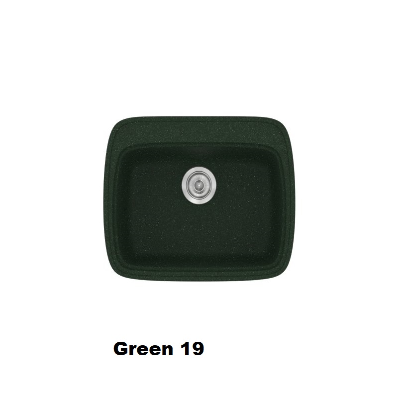 Συνθετικος μικρος πρασινος νεροχυτης κουζινας μοντερνος 58χ50 μονος Green 19 Classic 313 Sanitec