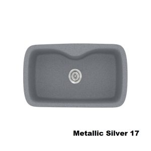 Silver Modern 1 Large Bowl Composite Kitchen Sink 83x51 Classic 321 Sanitec