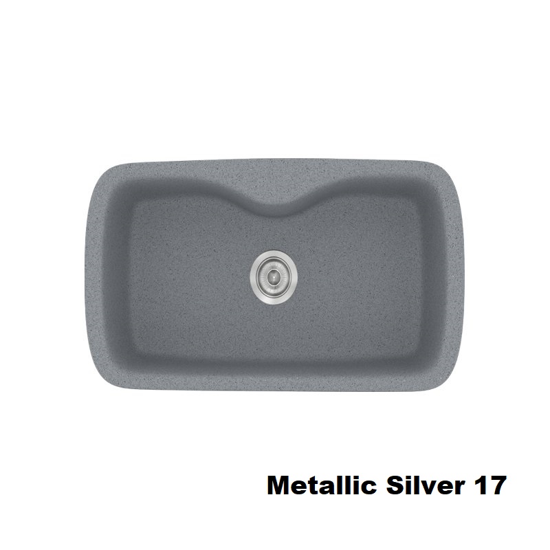 Silver Modern 1 Large Bowl Composite Kitchen Sink 83×51 Classic 321 Sanitec
