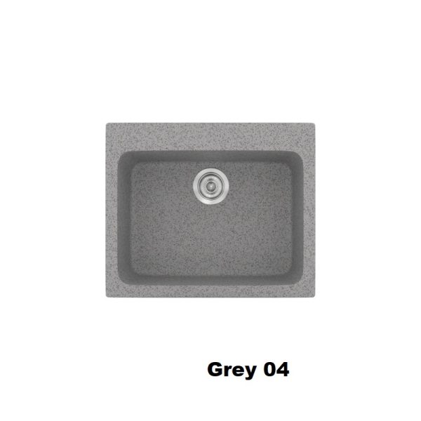 Γκρι μικρος συνθετικος νεροχυτης κουζινας μοντερνος μονος 60χ50 Grey 04 Classic 331 Sanitec