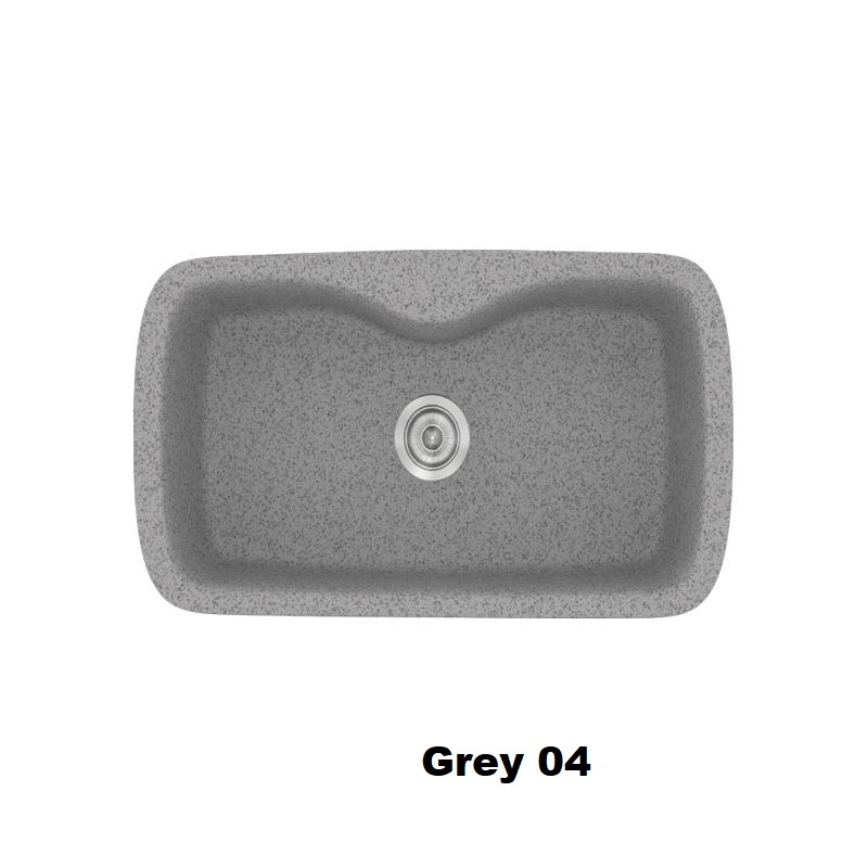 Grey Modern 1 Large Bowl Composite Kitchen Sink 83×51 Classic 321 Sanitec