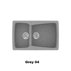 Grey Modern 1.5 Bowl Composite Kitchen Sink 79x50 Classic 320 Sanitec