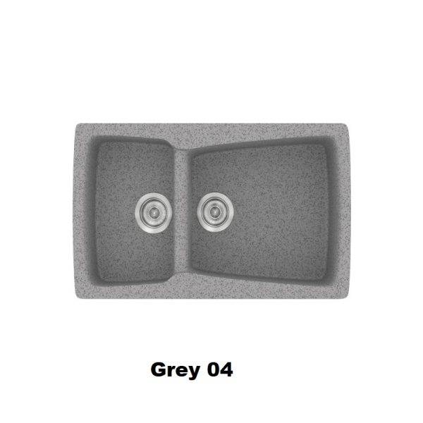 Grey Modern 1.5 Bowl Composite Kitchen Sink 79x50 Classic 320 Sanitec