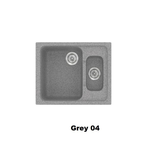 Grey Modern 1,5 Bowl Composite Kitchen Sink 62x51 Classic 330 Sanitec