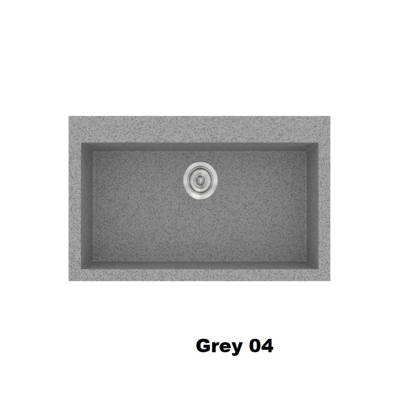 Grey Modern 1 Large Bowl Composite Kitchen Sink 79×50 Classic 333 Sanitec