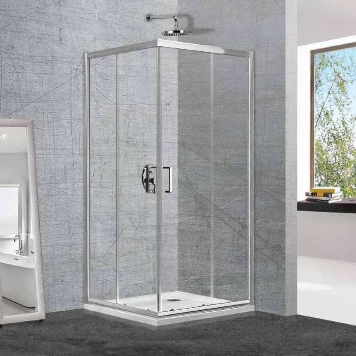Clever 10 Modern Square Corner Entry Shower Enclosure 6mm Safety Glass 190H