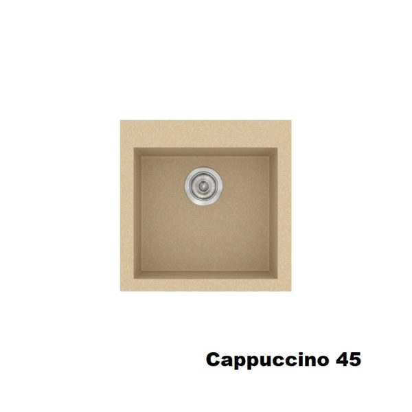 Cappuccino Modern 1 Bowl Small Composite Kitchen Sink 50x50 Classic 339 Sanitec