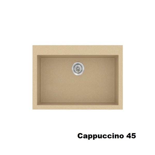 Cappuccino Modern 1 Bowl Composite Kitchen Sink 70x50 Classic 338 Sanitec