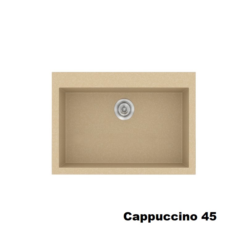 Καπουτσινο νεροχυτης κουζινας μοντερνος μονος συνθετικος 70χ50 Cappuccino 45 Classic 338 Sanitec