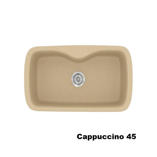 Καπουτσινο συνθετικος νεροχυτης κουζινας με μεγαλη γουρνα 83χ51 Cappuccino 45 Classic 321 Sanitec
