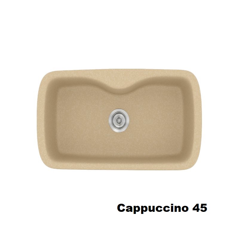 Καπουτσινο νεροχυτης κουζινας συνθετικος με μεγαλη γουρνα 83χ51 Cappuccino 45 Classic 321 Sanitec