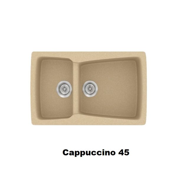 Καπουτσινο νεροχυτης κουζινας συνθετικος με 1,5 γουρνες 79χ50 Cappuccino 45 Classic 320 Sanitec