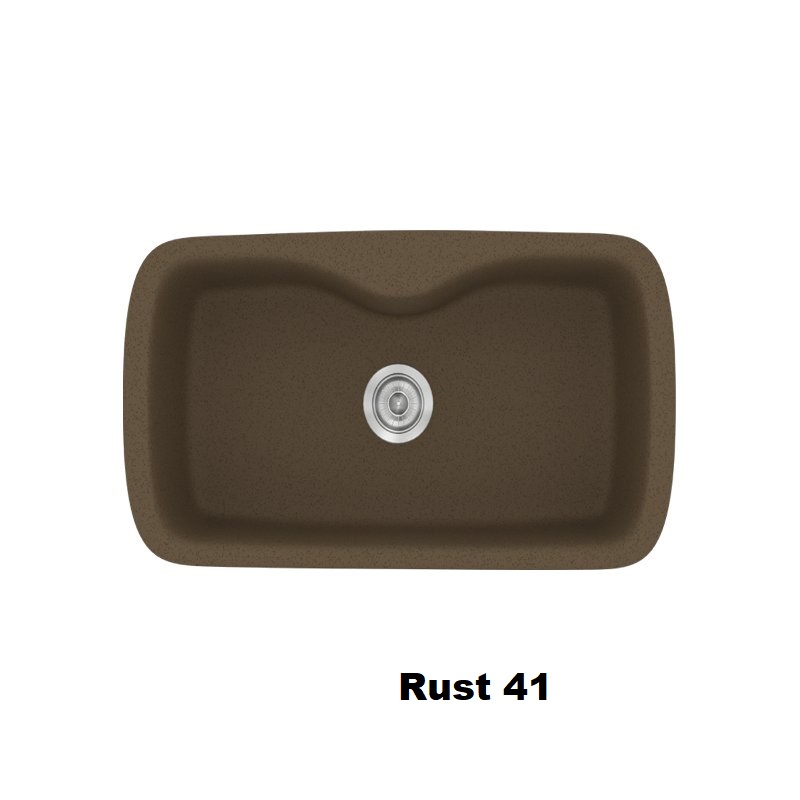 Rust Brown Modern 1 Large Bowl Composite Kitchen Sink 83×51 Classic 321 Sanitec