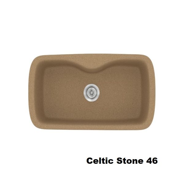 Celtic Stone Brown Modern 1 Large Bowl Composite Kitchen Sink 83x51 Classic 321 Sanitec