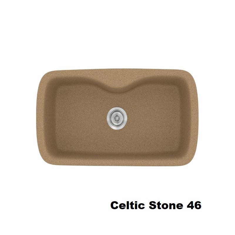 Celtic Stone Brown Modern 1 Large Bowl Composite Kitchen Sink 83×51 Classic 321 Sanitec
