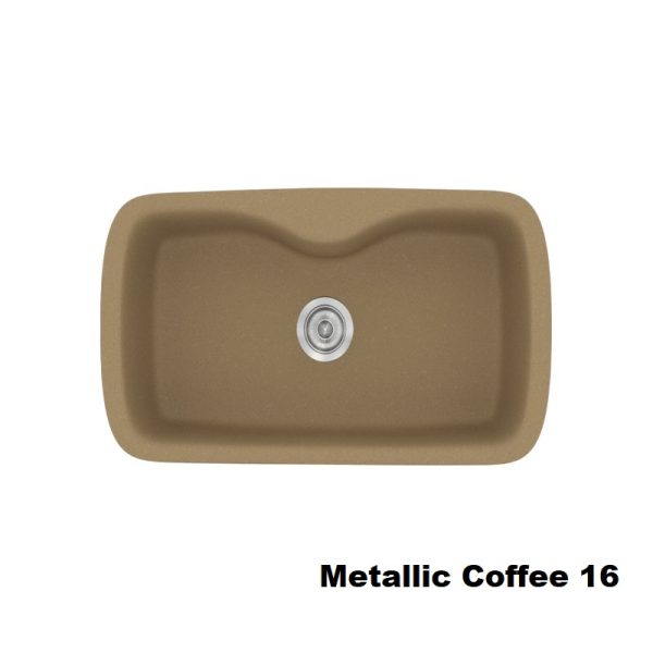 Καφε νεροχυτης με μια γουρνα συνθετικος για κουζινα 83χ51 Metallic Coffee 16 Classic 321 Sanitec