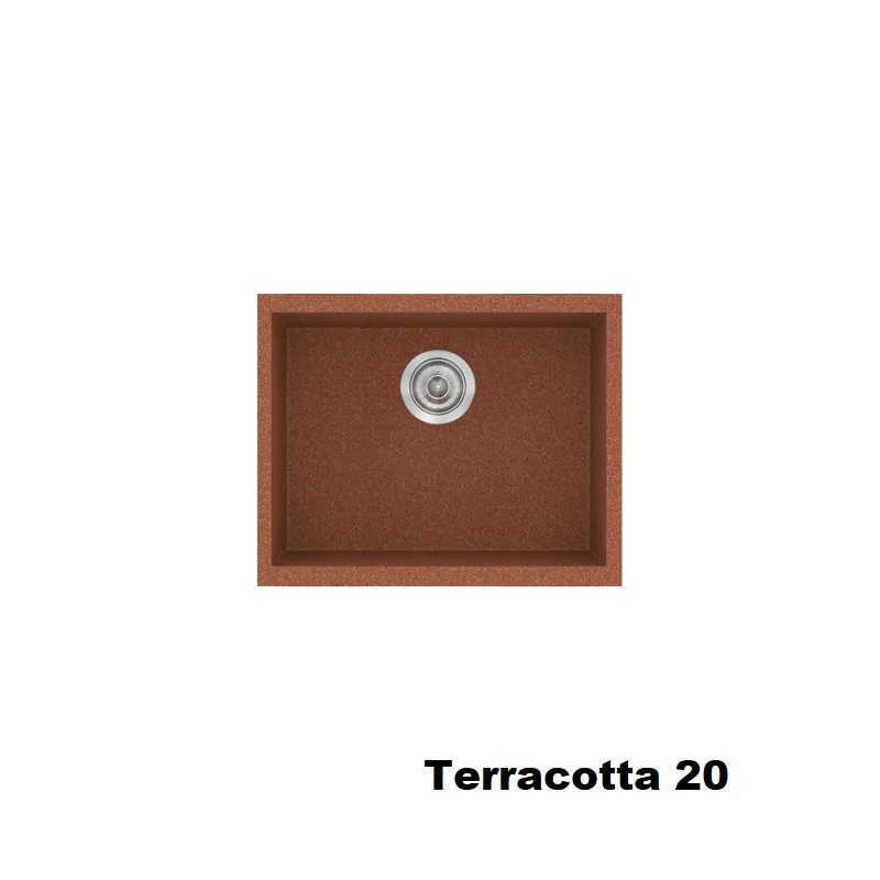 Terracotta Red Modern 1 Bowl Small Composite Kitchen Sink 50×40 Classic 341 Sanitec
