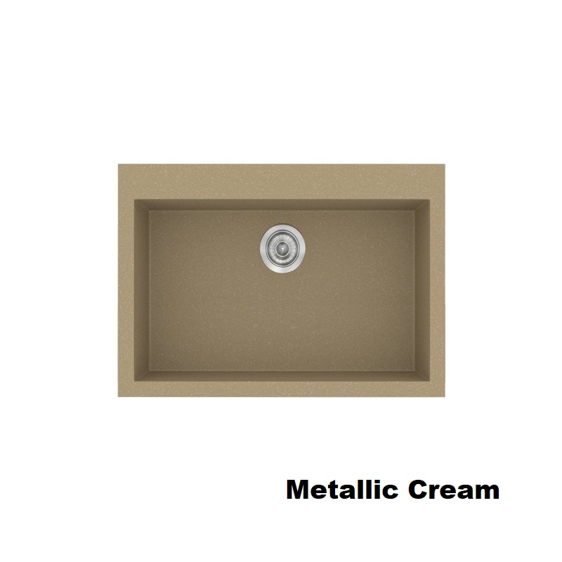 Κρεμ νεροχυτες κουζινας συνθετικοι μοντερνοι μονοι 70χ50 Metallic Cream 15 Classic 338 Sanitec