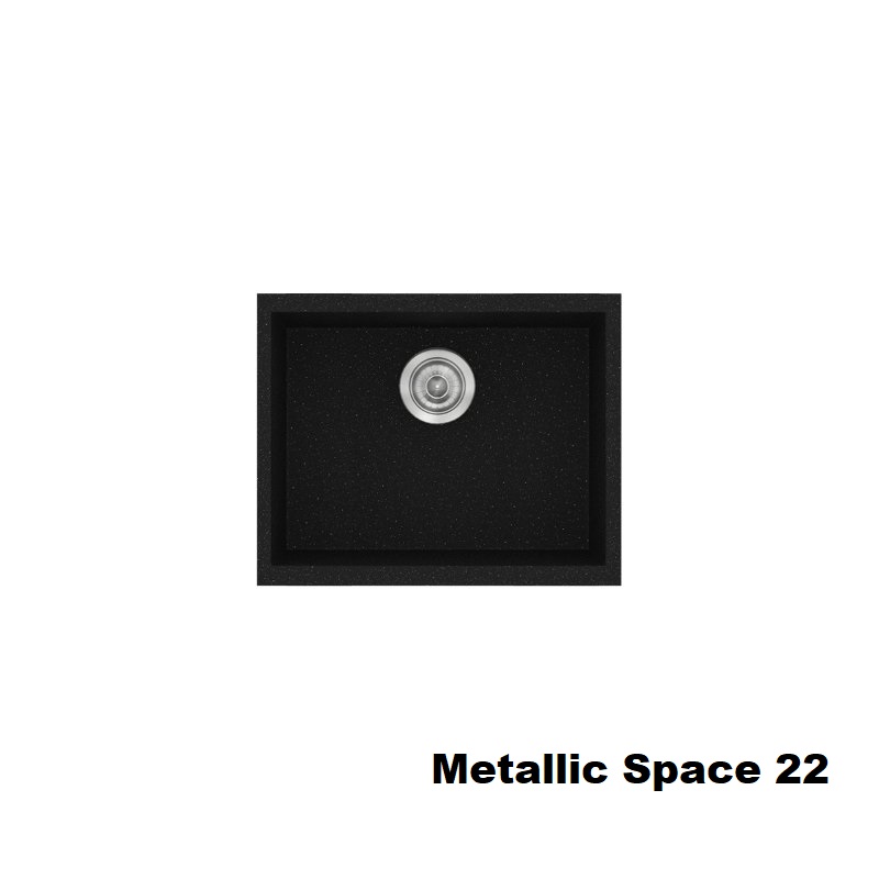 Μαυροι μικροι νεροχυτες κουζινας μονοι συνθετικοι 50χ40 Metallic Space 22 Classic 341 Sanitec