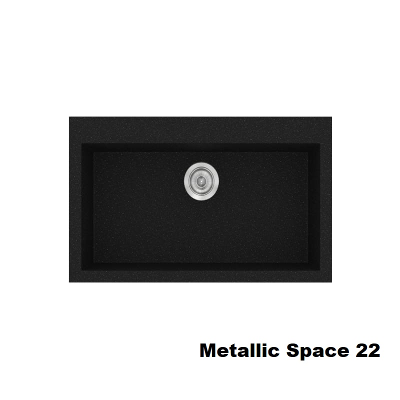 Μαυροι νεροχυτες μοντερνοι συνθετικοι 1 γουρνα 79χ50 Metallic Space 22 Classic 333 Sanitec