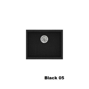 Μαυρος μονος μικρος συνθετικος νεροχυτης κουζινας 50χ40 Black 05 Classic 341 Sanitec