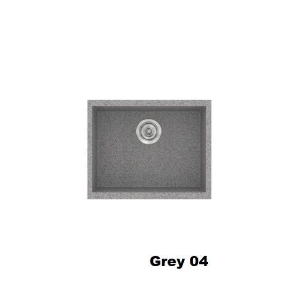 Grey Modern 1 Bowl Small Composite Kitchen Sink 50x40 Classic 341 Sanitec