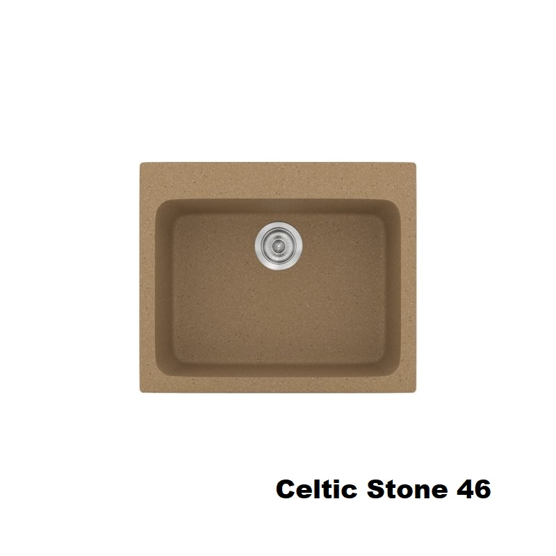 Μικρος συνθετικος νεροχυτης κουζινας με 1 γουρνα καφε 60χ50 Celtic Stone 46 Classic 331 Sanitec